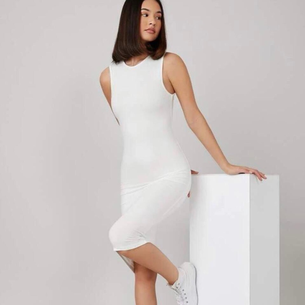 MIDI white Bodycon dress